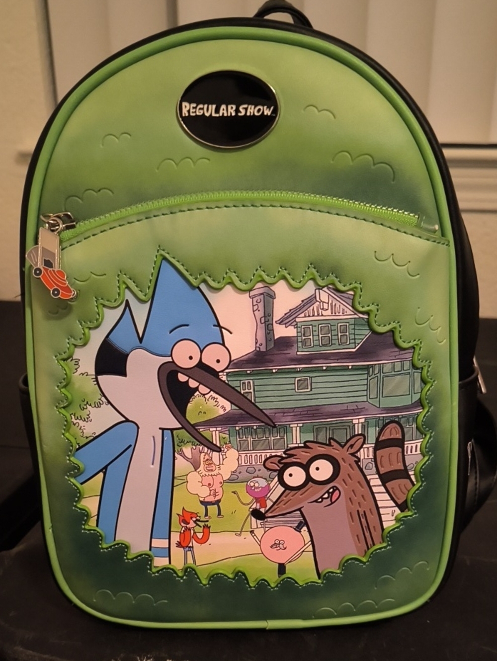Hot Topic Green Regular Show Character Backpack